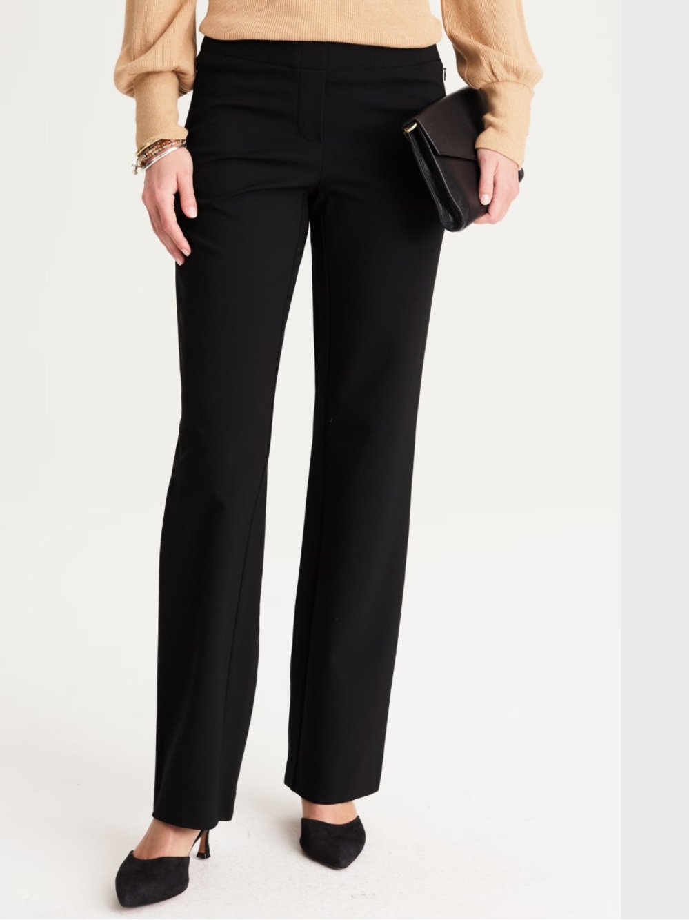 J. Jill Ponte Straight-Leg Pants Women’s Size 2X Pull On Zip Pockets Business